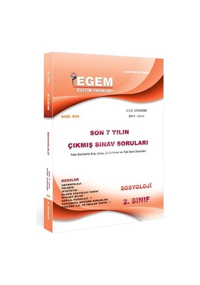 Egem Aöf Anadolu Sosyoloji Ve 2. Sınıf Konu/soru Çıkmış