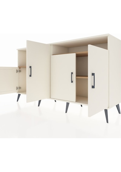 Kronos Konsol 5 Raflı 4 Kapaklı 176x59x99 Aytaşı-aytaşı/çam Aytaşı-aytaşı/çam