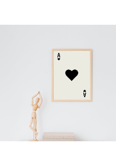 Siyah Kartlar Duvar Tablosu Çerçeveli 3'lü Set Ahşap Renk 35 X 50 Boyut/ebat