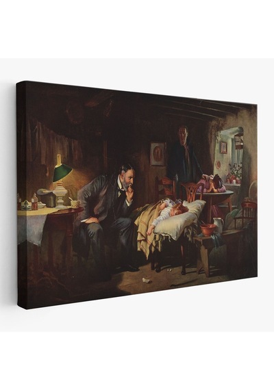 Es10 Özel Tasarım The Doctor Tablosu - Joseph Tomanek, Luke Fildes-6639 (95 x 165)