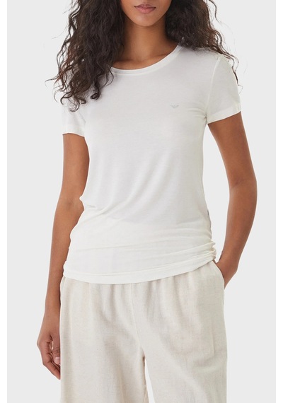 Emporio Armani Bayan T Shirt Ew000408 Af19024 U1131 Ekru Ekru