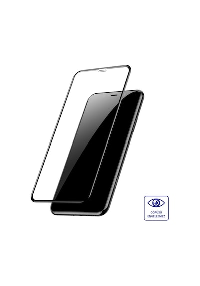Bufalo Apple Uyumlu   iPhone Xs Max Ekran Koruyucu 9D Temperli Cam - Siyah