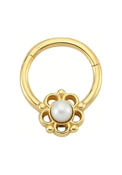 Altın Halka Piercing Inci Form 14 Ayar (534221441) Altın