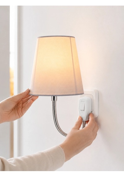 Mey İthalat Priz Lambası Esnek Kollu Yatak Başı Aydınlatma Çok Renkli