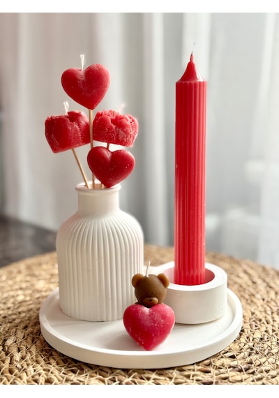 Kbr Design Candles Sevgililer Gününe Özel Kokulu Mum Seti