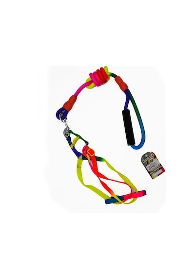 Semeglbl Eurodog Köpek Göğüs Tasması Gökkuşağı 14mm 120cm Çok Renkli