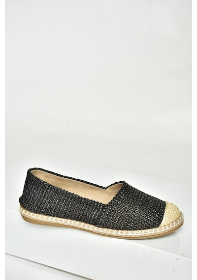 Fox Shoes D280250017 Siyah Hasır Günlük Kadın Ayakkabı Siyah-hasır Siyah