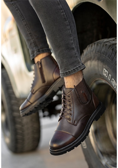 Daxtors Darko Su Ve Soğuk Geçirmez Içi Kürklü Unisex 36-46 Büyük Numara Mevcut Bot Kahverengi