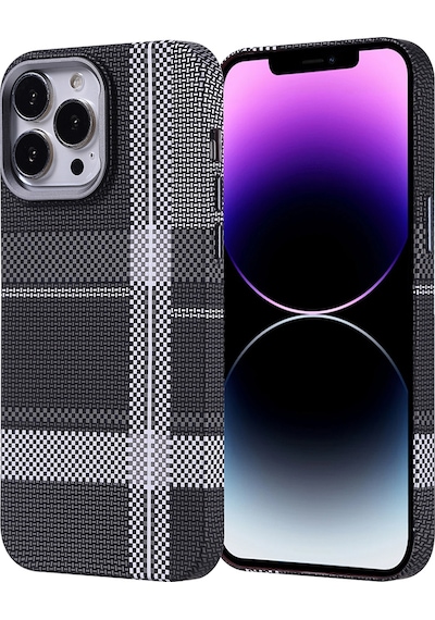 Teleplus Apple Uyumlu iPhone 14 Pro Max Kılıf Magsafe Özellikli Karbon Dizayn Nekst Kapak
