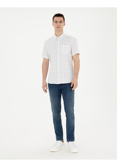 Pierre Cardin Erkek Lacivert Gömlek Kısa Kollu 50288739-vr033 Lacivert