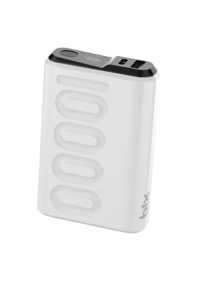 Bix Tpb15 10000mah Pd 20w Usb-c Usb-a Qc 3.0 22.5w Süper Hızlı Şarj Destekli Dijital Ekranlı Mini Powerbank Beyaz