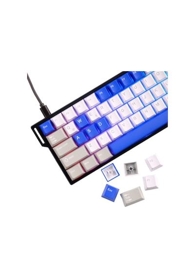 Cherry Double Shot Pbt Full Set Mavi Türkçe Keycap Set