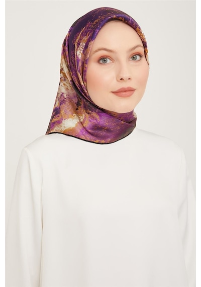 Armine Twill İpek Eşarp 23ka9015 04 Mor