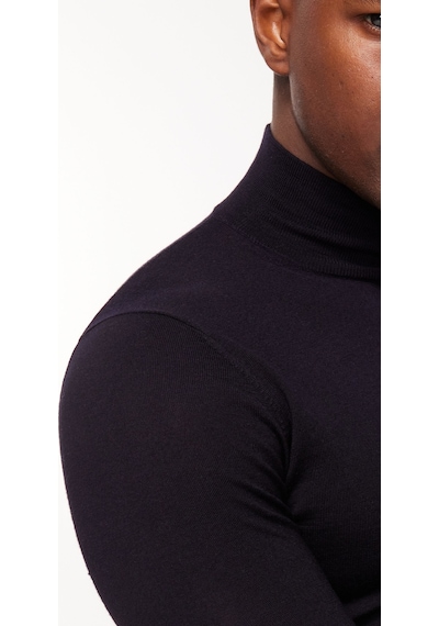 At.p.co Yarım Balıkçı Yaka Slim Fit Siyah Erkek Kazak A274a07emp-