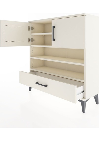 Arges Şifonyer 4 Raflı Tek Çekmeceli 2 Kapaklı 88x30x96 Aytaş... Aytaşı Arges Şifonyer 4 Raflı Tek Çekmeceli 2 Kapaklı 88x30x96 Aytaş... Aytaşı
