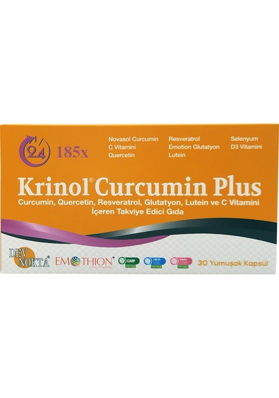 Krinol Curcumin Plus - Quercetin C Vitamini - 30 Kapsül - 1 Kutu