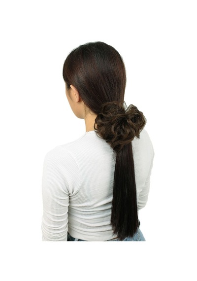 Saçlı Lastikli Topuz Toka / Kumral - Rxlu-462379 Çok Renkli