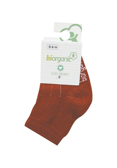 Kitikate Bibaby Biorganik Simple Bebe Çorap 68368 Kiremit
