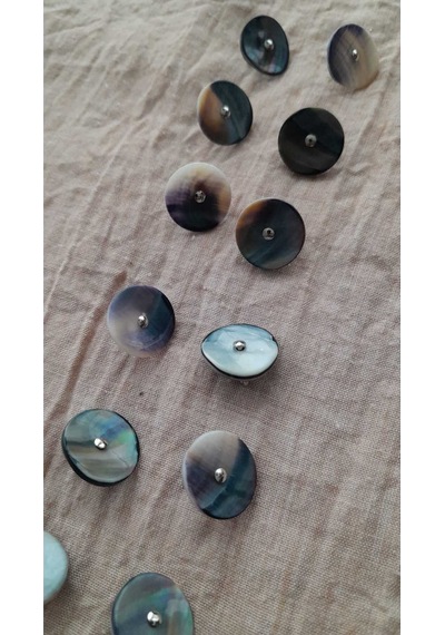 Doğal Hakiki İnci Midye Kabugu Manşet Düğme Altan Dikme 10 Mm 6 Çift