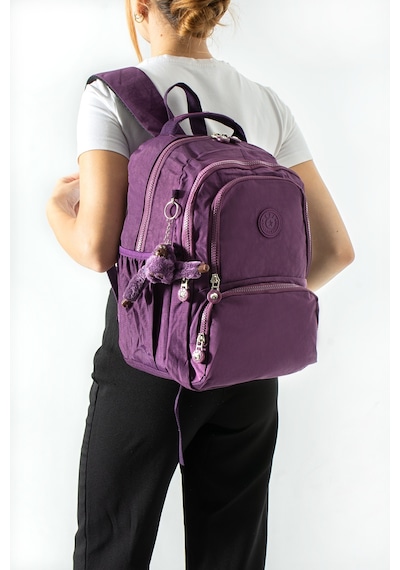 Ultra Hafif Çok Cepli Orta Boy Sırt Çantası Mor Model: 571-4h