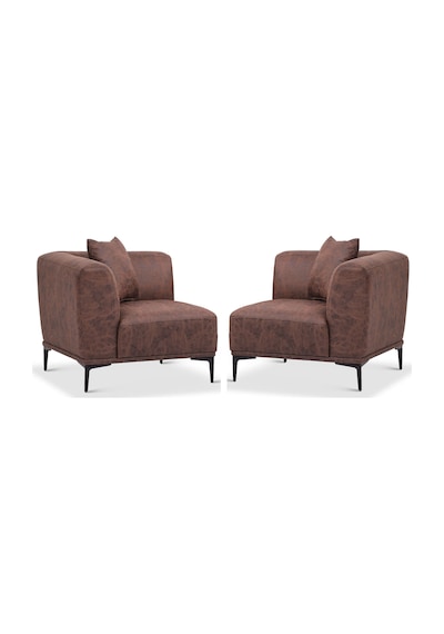 New York İkili Modül Koltuk, Harmony, Comfort Plus ,ofis Salon Ve Oturma Odası İçin Kahverengi K+k