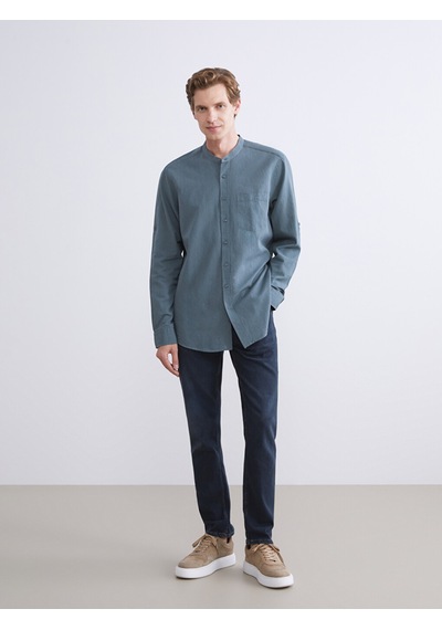 Lcwaıkıkı Classic Yeşil Regular Fit Uzun Kollu Poplin Erkek Gömlek