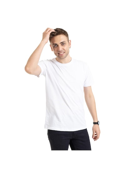 Erkek Yuvarlak Yaka %100 Pamuklu Yüksek Kalite Regular Kalıp Düz Basic T-shirt 212 - L Bordo