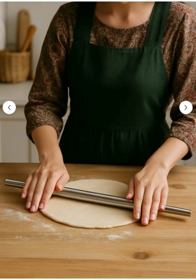 3'lü Alüminyum Paslanmaz Metal Masterchef Pratik 60-75- 90 Cm Hamur, Yufka Açıcı Oklava