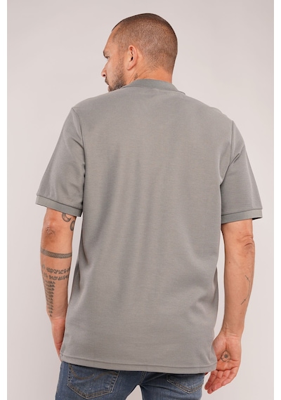 Gabria Fermuarlı Polo Yaka T-shirt Açık Haki