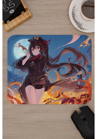 Hu Tao Genshin Impact Anime Gacha V2 - 22x18 Gaming Mouse Pad Fare Altlığı