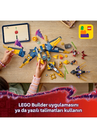 LEGO® NINJAGO® Ras ve Arin'in Süper Fırtına Jeti 71833 - 8 Yaş ve Üzeri Çocuklar için 3 Ninja Minifigürü İçeren Oyuncak Yapım Seti (510P)