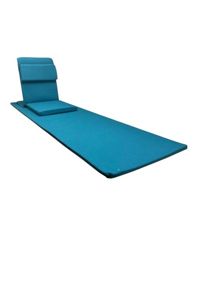 Backjack Meditasyon Sandalyesi Destekli Yer Minderi + 60x180 Kumaş Mat - Backjack 3xl Koyu Petrol Mavisi - Buz Mavisi