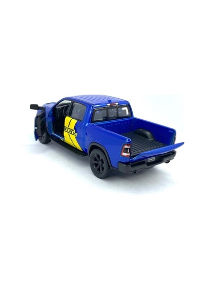 2019 Dodge Ram 1500 W - Çek Bırak 5ınch. Lisanslı Model Araba, Oyuncak Araba 1:46 Mavi