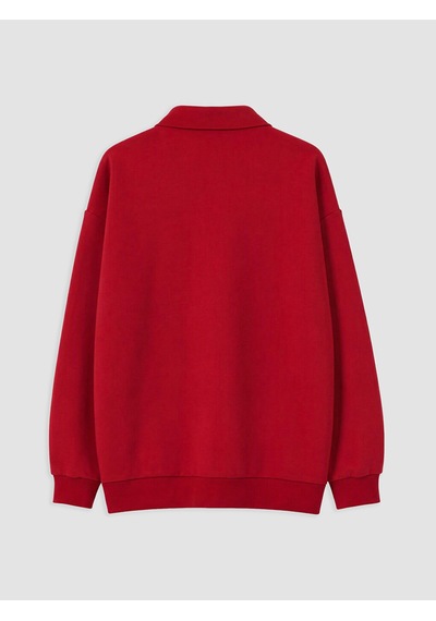 Lcw Modest Kırmızı Los Angeles Baskılı Kadın Sweatshirt Tunik