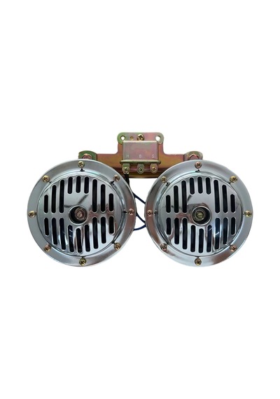 Dı Dıt Korna 12v Roleli Super Ton Büyük 13mm Nikel Set / Ssko64