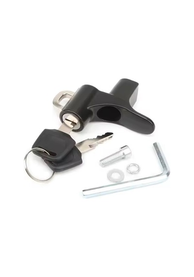 Scooter Uyumlu Kask Kilidi + Askı Aparatlı - İthal Nikel