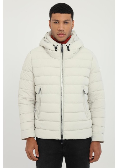 Dufy Erkek Slim Fit Kapüşonlu Taş Mont-25294
