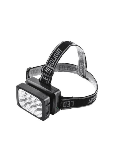 12 Ledli Şarjlı Kafa Lambası Power Ledli Kafa Feneri Tepe Lambası Renkli