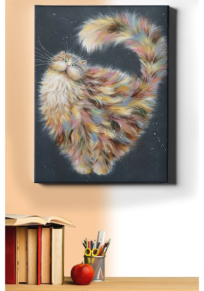 Webstyle Sayılarla Boyama Seti Kasnaklı Uçan Kedi 40 X 50 Cm