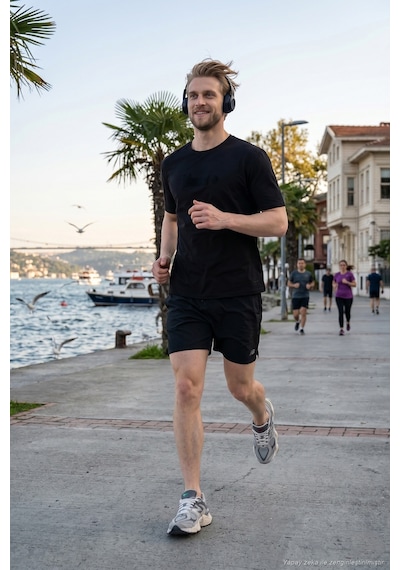 Buratti Pamuklu Regular Fit Baskılı Bisiklet Yaka T Shirt Erkek T Shirt 5904061 Siyah