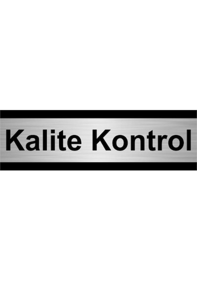 Kalite Kontrol 10x20 Cm Gümüş Renk Metal Yönlendirme Levhası