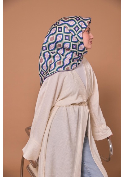 Silk Home Twill İpek Eşarp 11470-10 Beyaz, Zümrüt, Mocha Mousse, Mor