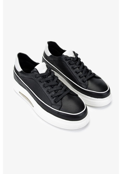 Valmenti Erkek Hakiki Deri Siyah Deri Sneakers & Spor Ayakkabı 298 2832-6015 Erk Ayk Y25 Sıyah Dr Siyah