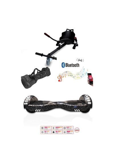 Citymate Elektrikli Kaykay Akıllı Denge Hoverboard + Hoverkart + Çanta Full Ledli Extrem Paket D27