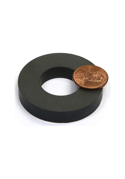 2 Adet Ferrit Mıknatıs, 80mm X D40mm X 15mm Güçlü Ferrit Kömür Seramik Halka Mıknatıs