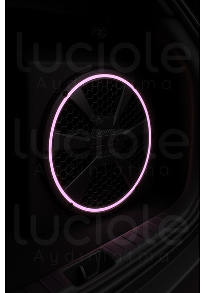 Onerous 30 Cm Rgb Led Hoparlör Kapağı, Uzaktan Kumandalı Çok Renkli