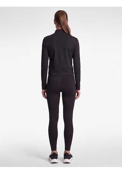 Koton Slim Fit Fermuarlı Dik Yaka Uzun Kollu Baskılı Spor Sweatshirt Siyah 7wak10111nk