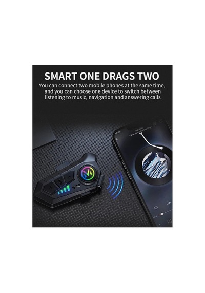 Motosiklet Kask Kulaklık Bluetooth 5.3 İntercom 2 Yıl Garantili - Oto Ses Görüntü Sistemleri