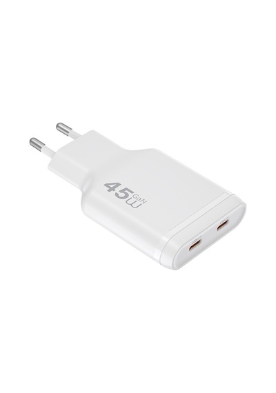 Wiwu Wi-g034 Essen Slim Serisi Gan Tech Pd Hızlı Şarj Özellikli Şarj Başlığı 45w Beyaz