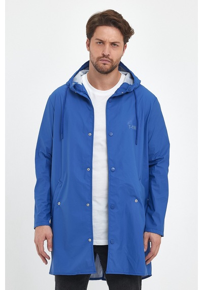 T Rain Pu Raincoat 2xl Beden Mavi Erkek Yağmurluk Mavi